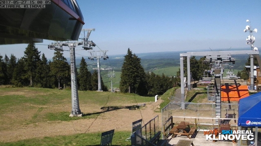 Horní stanice lanovek na Klínovci v Krušných horách